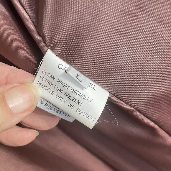 Vtg 70s Suede Trench Coat w/ Genuine Fox Fur Collar Women’s L Brown Aspen Chic - Picture 12 of 16